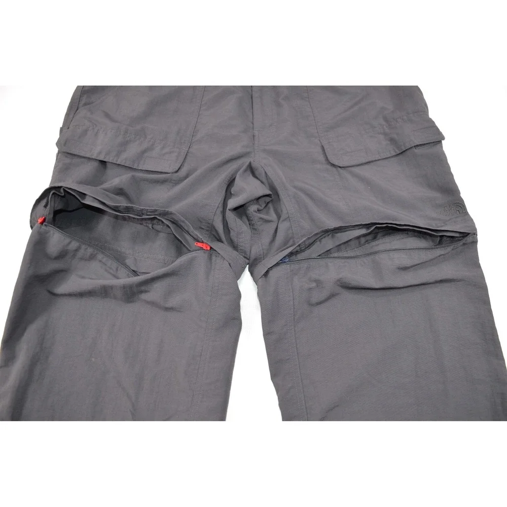 THE NORTH‎ FACE Nylon Convertible Dark Gray Cargo Hiking Pants Men's XL